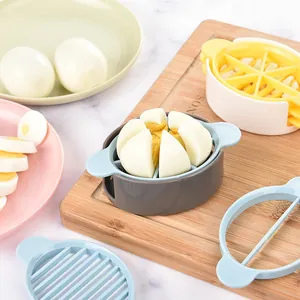 Cortador de Huevos de Plástico con Forma de Flor Divisor Manual de Huevos y Huevos en Conserva Utensilios de Cocina