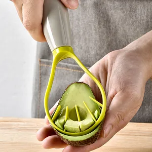 Professional ergonomic ABS avocado slicer tool for clean and uniform fruit slicing