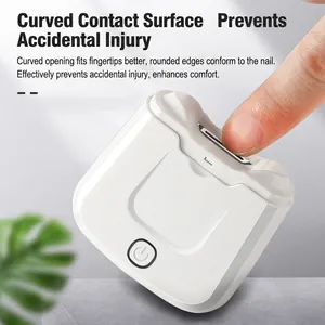 Professional safe automatic electric baby nail clipper with curved trimming head design