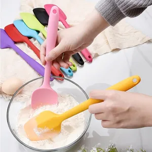 28CM Large Food Grade Silicone Cake Spatula Heat Resistant Square Head Cream Scraper Baking Mixing Tool For Desserts Kitchen Utensils