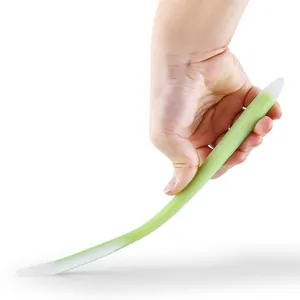 High-flexibility semi-transparent green silicone spatula for baking and cake decorating