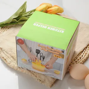 Manuelle 2-in-1 Zitronenpresse und Eiertrenner in einer farbenfrohen Produktverpackung