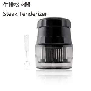Attendrisseur de viande professionnel en acier inoxydable avec couvercle et brosse de nettoyage