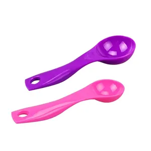 5-piece colorful plastic measuring spoons set for kitchen baking and ingredients