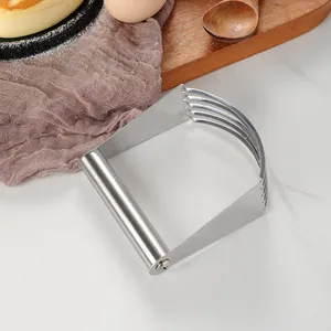 Heavy-duty stainless steel 5-blade dough blender and pastry cutter for kitchen baking