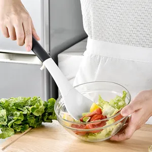 Cuchara profesional de silicona para servir ensalada y cocinar en sartenes antiadherentes