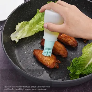 Professional food-grade silicone oil brush bottle for BBQ and baking, heat-resistant