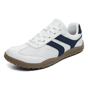 Retro GAT Style Casual Board Shoes Men Women Breathable Mesh Patchwork Low Top Sneakers Gum Sole Non-slip White Shoes