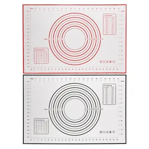 Tapete Grande de Silicona Antiadherente para Amasar Con Escalas de Medida y Guías Circulares para Rodar Masa Cocina