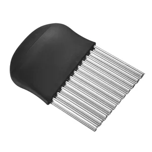 Tagliaverdure ondulato multifunzione in acciaio inossidabile con manico ergonomico