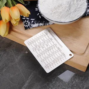 Stainless steel magnetic baking measurement equivalents conversion chart for kitchen fridge