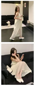 Elegant white French style Mary Jane high heels with chunky heel for women fashion.