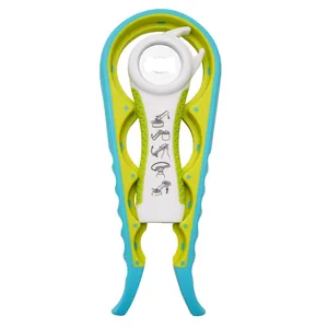 Versatile 4-in-1 multifunctional jar and bottle opener set with ergonomic non-slip grip kitchen