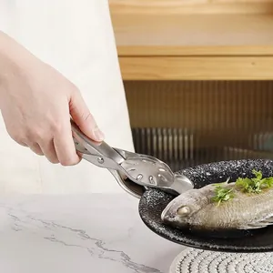 Pince à assiettes professionnelle en inox pour soulever plats et bols chauds en sécurité