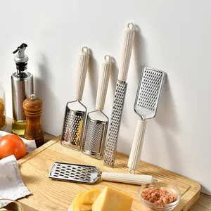 Multi Functional Stainless Steel Cheese Grater Manual Vegetable Slicer With Non Slip Handle Kitchen Shredding Tool