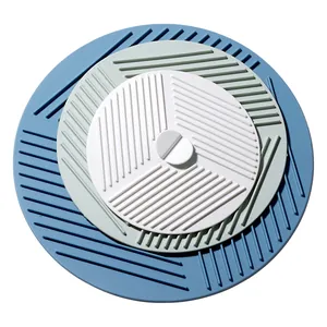 Multifunktionales hitzebeständiges Silikon-Deckel- und Topfmatten-Set mit Streifen