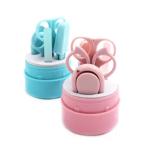5-piece cartoon rabbit manicure grooming set with storage base for professional nail care