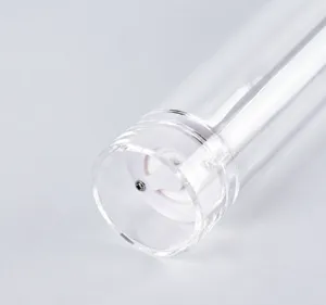 Detailed macro view of the grinding core in a transparent acrylic manual pepper grinder