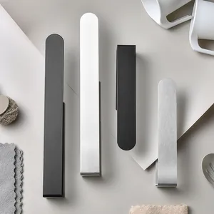 Punch-Free Stainless Steel Paper Towel Holder Kitchen Cling Film Storage Rack Wall Mounted Towel Organizer Bathroom Cup Drain Rack