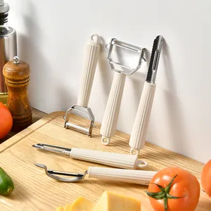 Juego profesional de pelador de verduras y escamador de pescado de acero inoxidable
