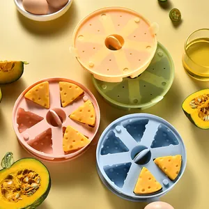 Silicone Cheese Shape Baby Food Mold Multi-Compartment Baking Tray Ice Cube Mold For Cake Jelly Chocolate Pudding DIY Tools