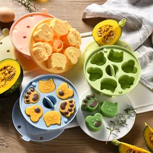 Bac à Glaçons en Silicone Animal Ours Patte de Chat Qualité Alimentaire Moule à Complément DIY Avec Couvercle pour Enfants Gâteau à la Vapeur Chocolat