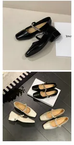French Mary Jane shoes with chunky heels and rhinestone straps in multiple colors