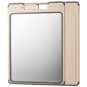 4-in-1 stainless steel double-sided cutting board with knife sharpener and garlic grater