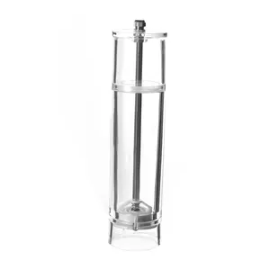 Professional transparent acrylic manual pepper and salt grinder for kitchen use