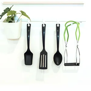 Canning jar lifter tongs and kitchen utensils set with spatula and spoon for storage
