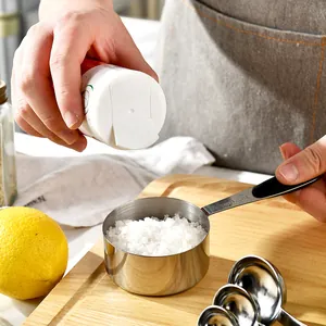 Premium stainless steel measuring cups and spoons set for precision baking and kitchen use