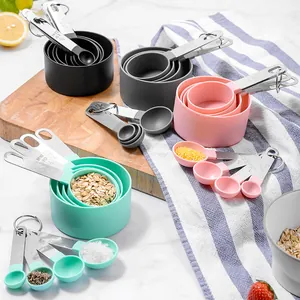 Stainless Steel Handle Measuring Cups And Spoons Set Professional Baking Cooking Tools For Kitchen Colored Measuring Tools Gift