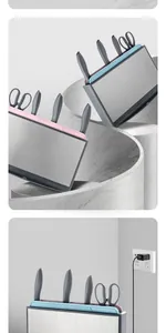 Detail view of the ozone disinfection knife holder plugged into a wall outlet