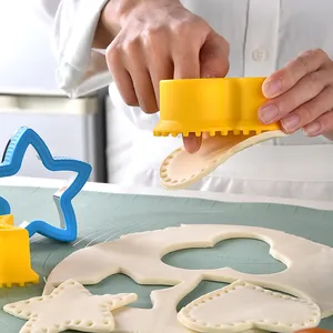Heart and star shaped sandwich cutter and sealer for bread and cookies