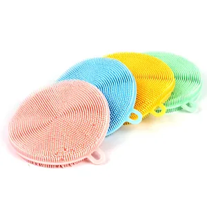 Juego de cepillos de silicona multicolores para una limpieza eficaz de la cocina