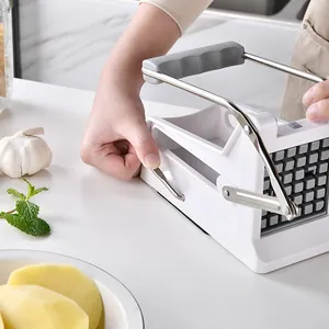 Stainless steel manual potato slicer and vegetable cutter for french fries in kitchen
