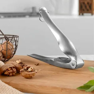 Premium 304 stainless steel chestnut opener and nutcracker tool set on wooden board