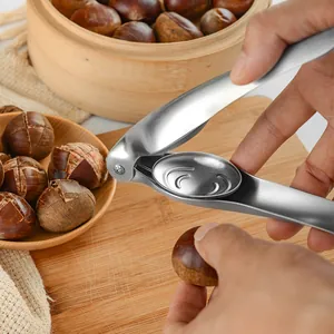 Professional manual 304 stainless steel chestnut cracker and nut sheller kitchen tool