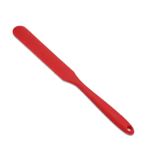 Spatola lunga in silicone rosso resistente per pasticceria e miscelazione di crema