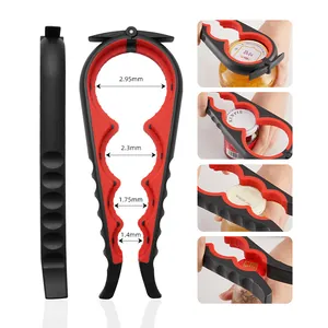 4-in-1 multi-functional jar opener tool with ergonomic non-slip grip