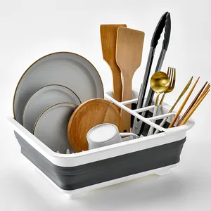 Scolapiatti pieghevole per la conservazione e il drenaggio delle stoviglie