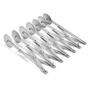 Professional 7-wheel adjustable stainless steel pastry and pizza cutter baking tool