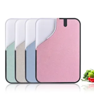 Wheat Straw Cutting Board Non-Slip Chopping Board With Detachable Grinder Double Sided Kitchen Tools For Fruit Vegetable
