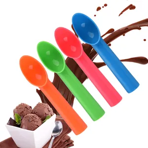 PP Plastic Ice Cream Scoop With Ergonomic Handle Colorful Fruit Baller Spoon For Dessert Shop Home Kitchen Utensils