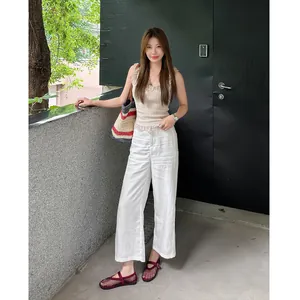 Stylish breathable maroon mesh Mary Jane flats with hollow-out knit design for women's summer wear