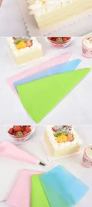 Detail of durable EVA reusable piping bags with stainless steel nozzle for baking