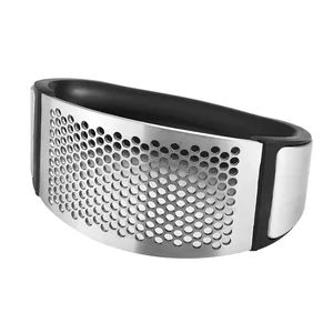 Professional 304 stainless steel manual garlic press rocker crusher kitchen tool