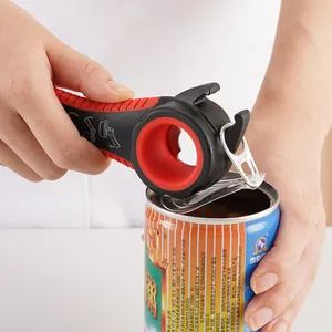 Versatile 5-in-1 bottle and can opener designed for effortless pull-tab opening