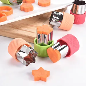 Stainless steel vegetable cutter set for creative food shapes