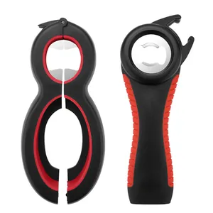 Professional 2-piece 6-in-1 multi-functional bottle and jar opener set for kitchen